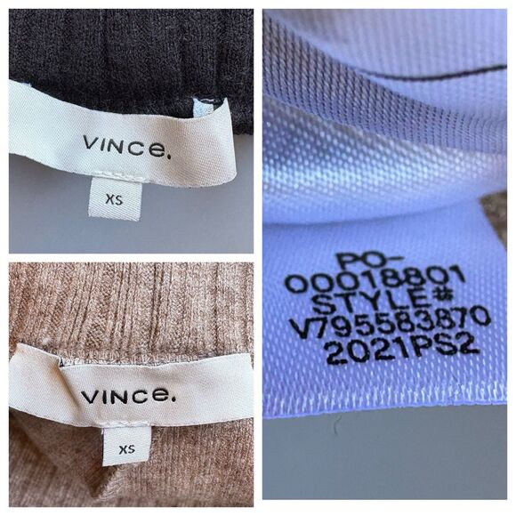 Vince Size XS Lot Of 2 Ribbed Stretch Flared Pull On Pant High Rise Soft Lounge - Picture 7 of 15